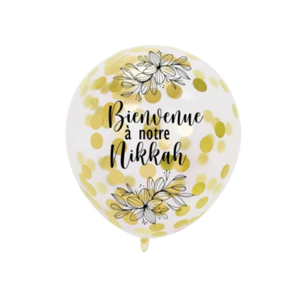 Lot de 10 ballons :" Bienvenue à notre Nikkah"