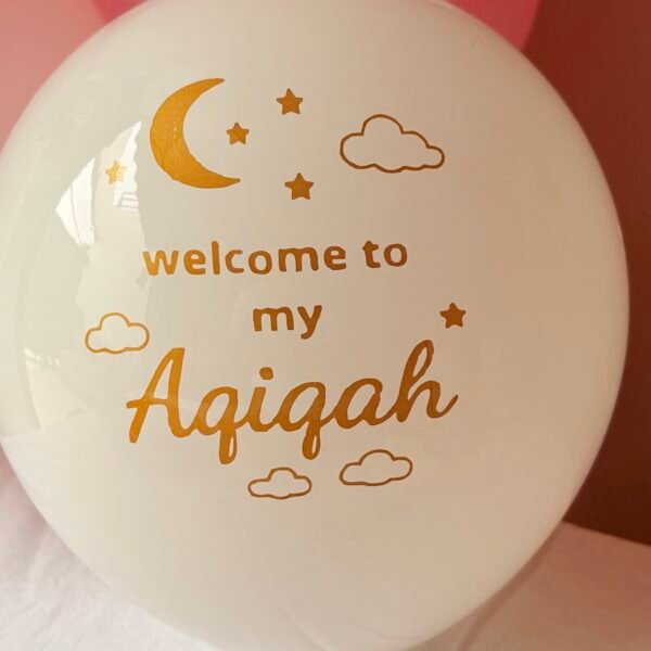 10 ballons Welcome to my Aqiqah – Image 2