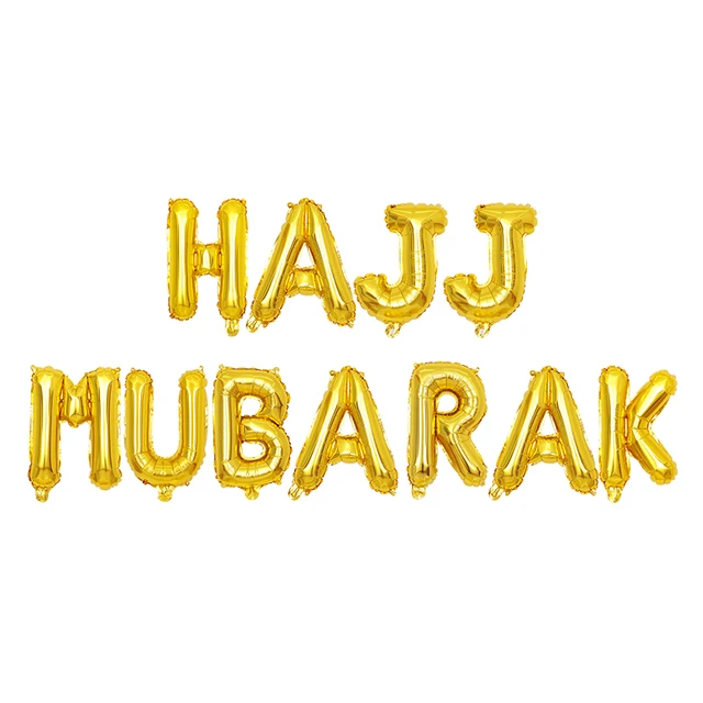 Ballons Hajj Mubarak Or
