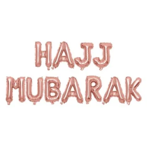 Ballons Hajj Mubarak Rose Gold