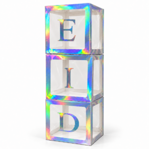 Cubes à Ballons Eid Mubarak - Argent