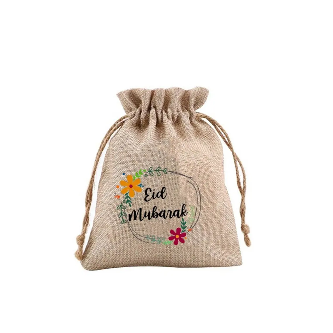 10 Sacs en Jute Eid Mubarak